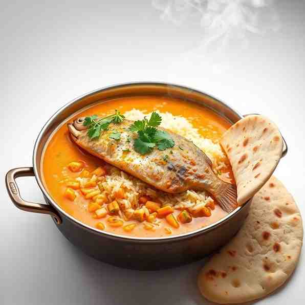 Burmese Fish Rice & Curry - Easy One-Pot